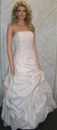 Taffeta strapless pick-up style wedding dress